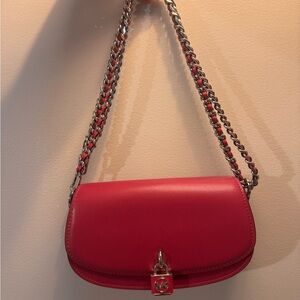 Michael Kors Pink Leather Chain Shoulder Bag